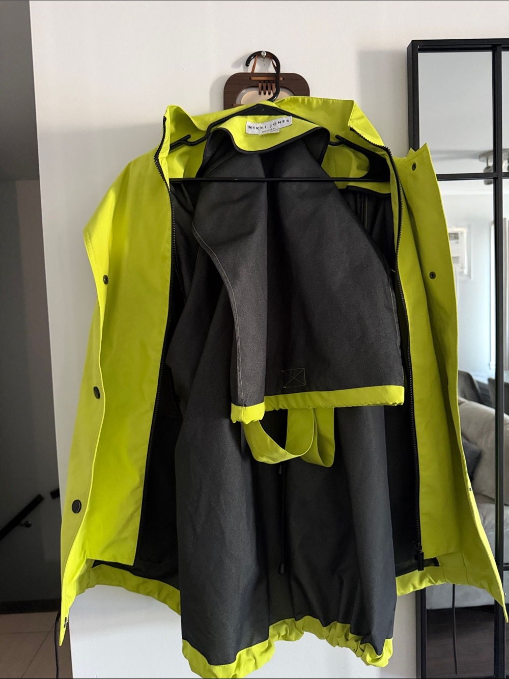 Nikki Jones Neon Yellow Raincoat Jacket - Unbranded
